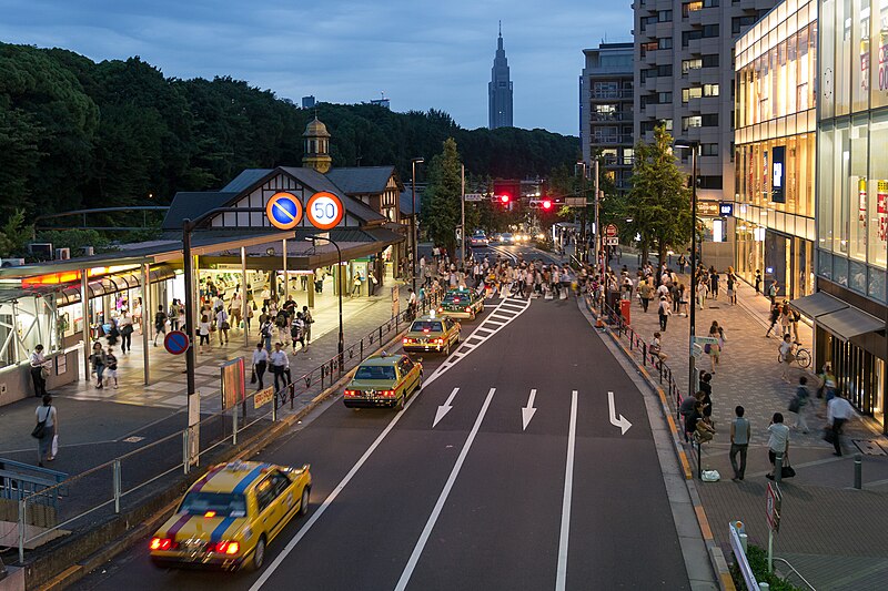 District in Shibuya, Tokyo, Japan